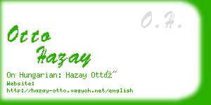 otto hazay business card